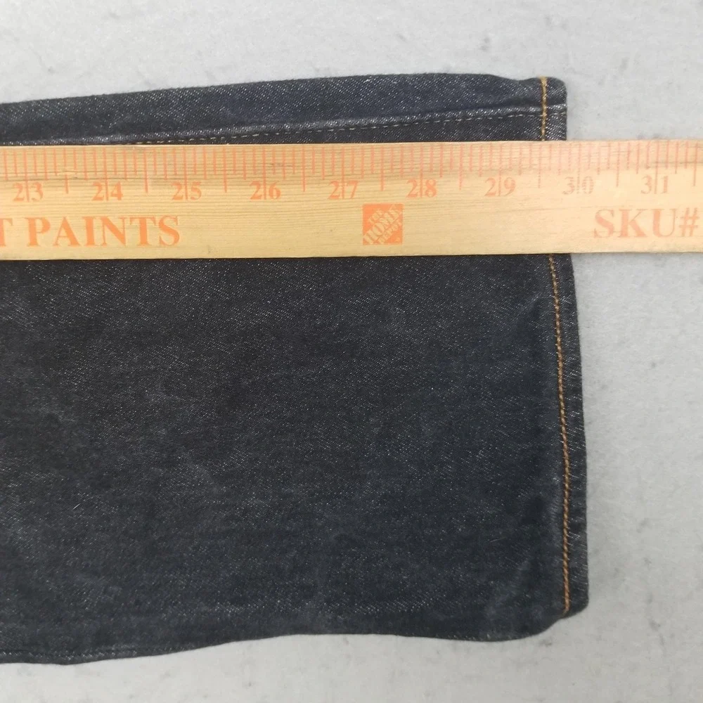 Levis 501 Button Fly Jeans Mens 34x30 Blue Dark Wash Straight 100% Cotton Denim